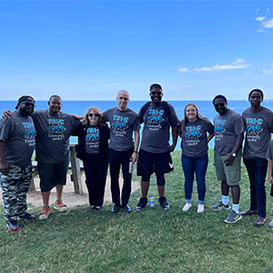 The "Rock the Polls" Dance Challenge crew filming at Edgewater Park.